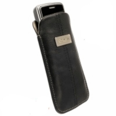 Krusell Tasche Pouch LUNA 95395 - Innenmaß: 124 x 59 x 10 mm - L Long - Schwarz / Grau