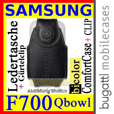 bugatti Comfortcase bicolor Ledertasche 06528 Samsung F700 Qbowl