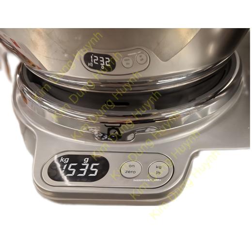 Kenwood KVC85.124SI Titanium Chef Baker Küchenmaschine mit integrierter Waage und Mixaufsatz