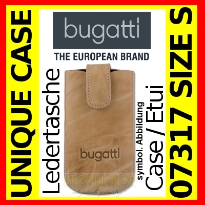 bugatti Unique Handy Case 07317 Handycase sand Size S universal case EasyReleaseTechnique belt loop