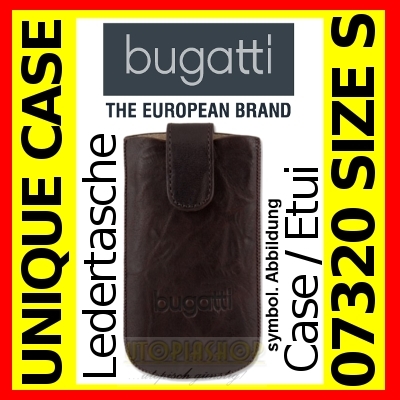 bugatti Unique Handy Case 07320 Handycase tobacco Size S universal case EasyReleaseTechnique belt loop