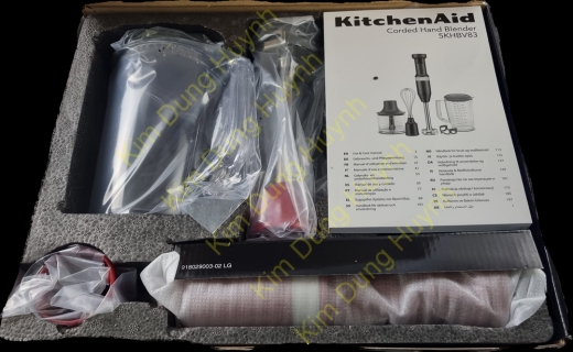 KitchenAid 5KHBV83EER Stabmixer empire rot 180 Watt Handmixer Mixen Pürieren Hacken