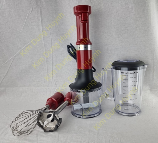 KitchenAid 5KHBV83EER Stabmixer empire rot 180 Watt Handmixer Mixen Pürieren Hacken