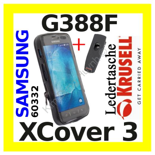 Krusell Classic 60332 Ledertasche Samsung Galaxy Xcover 3 G388F Tasche Case Etui Hülle
