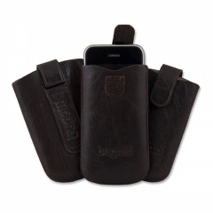 bugatti Unique Handy Case 07320 Handycase tobacco Size S universal case EasyReleaseTechnique belt loop